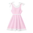 thumbnail image 4 of Curuila Children Girls Dress Sleeveless Solid Color Crew Neck For School Comfort Dresses Size 5-6 Years, 4 of 4