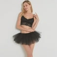 thumbnail image 4 of SWSMCLT Women's Mini Tutu Skirt Summer Layered Short Party Ballet Pancake Dance Sexy Clown Bubble Tulle Skirt Black Small-X-Large, 4 of 4