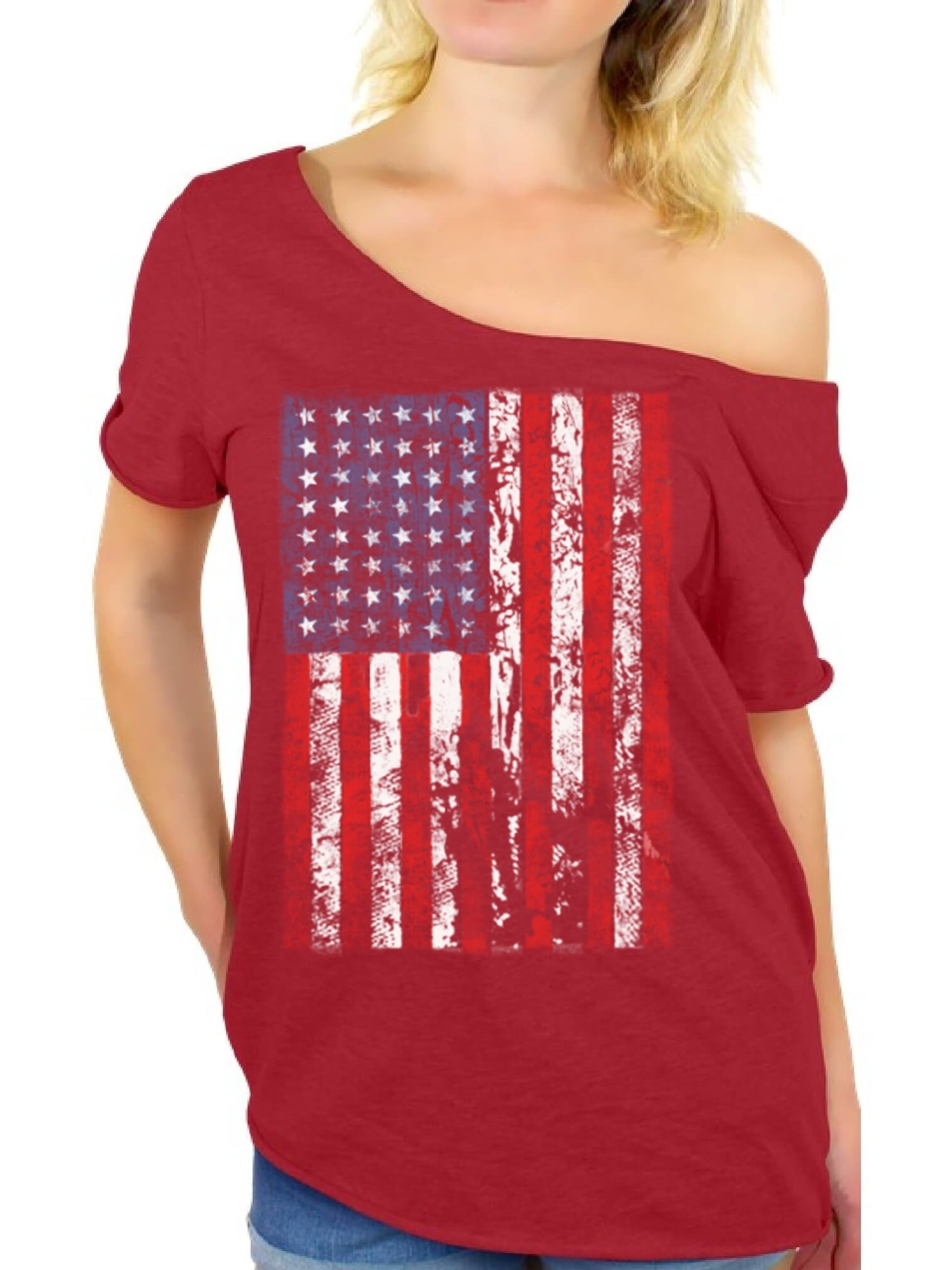 Womens Happy Juneteenth Day American Flag Chain Shirt Short Sleeve Crew Neck Solid Casual Top