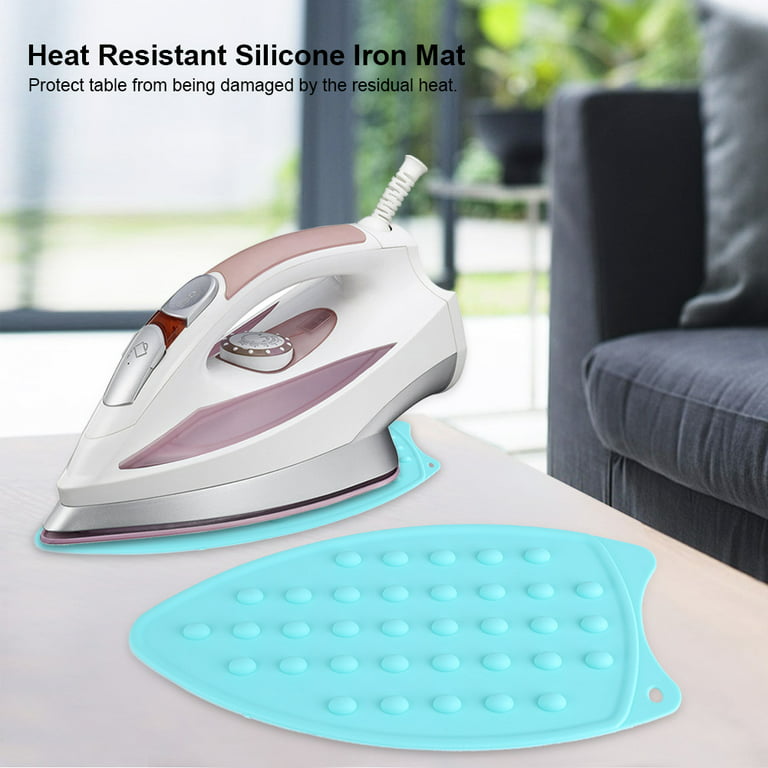 Tebru Anti-slip Heat Resistant Silicone Iron Mat Hot Safety Protection  Ironing Rest Pad, Iron Rest Pad, Heat Resistant Silicone Pad 