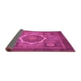 thumbnail image 2 of Ahgly Company Indoor Round Abstract Pink Modern Area Rugs, 4' Round, 2 of 4