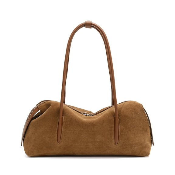 2025 Autumn Winter Suede Leather Bag Minimalist Unique Single Shoulder Bag Slouchy Casual Underarm Tote High Quality Handbag