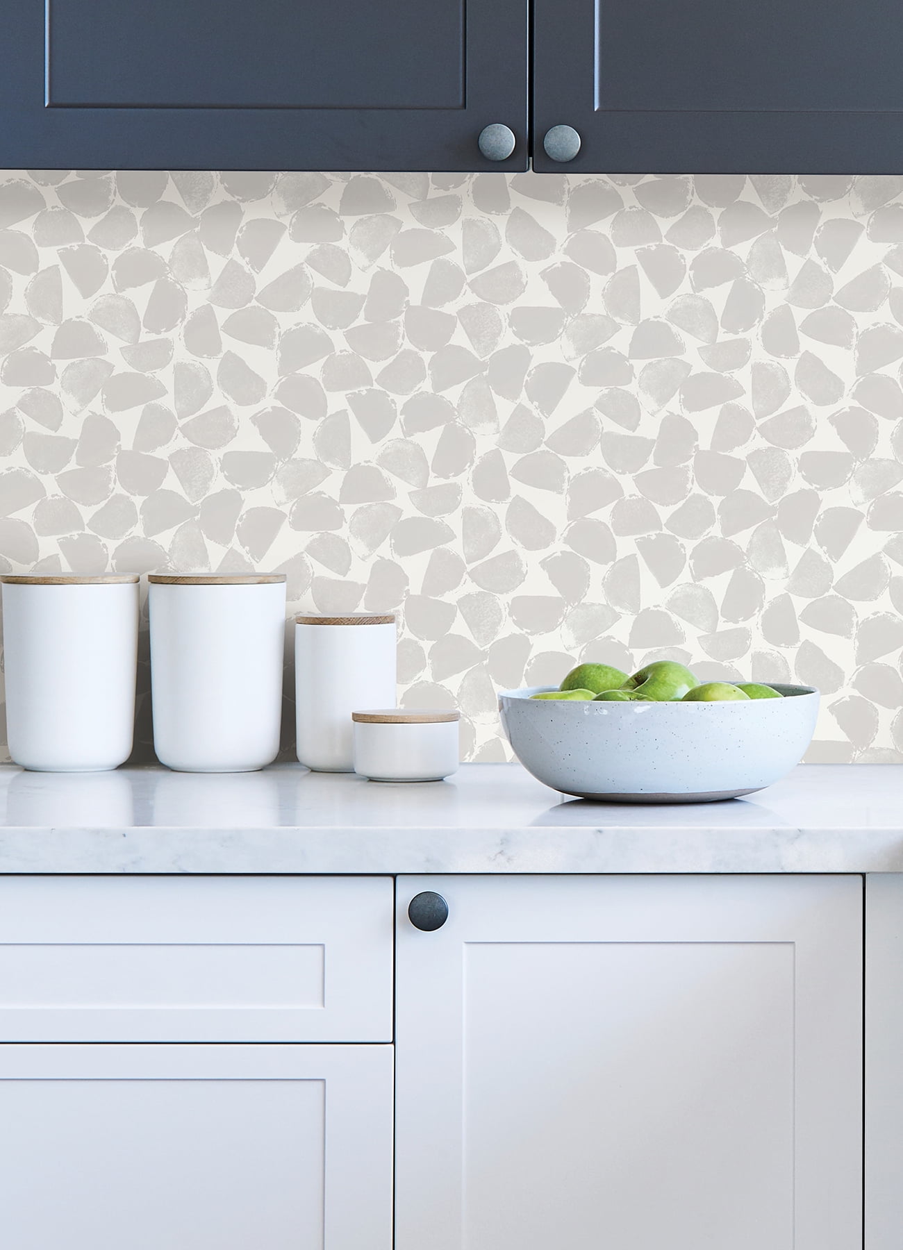 InHome Bliss Print Grey Peel & Stick Wallpaper