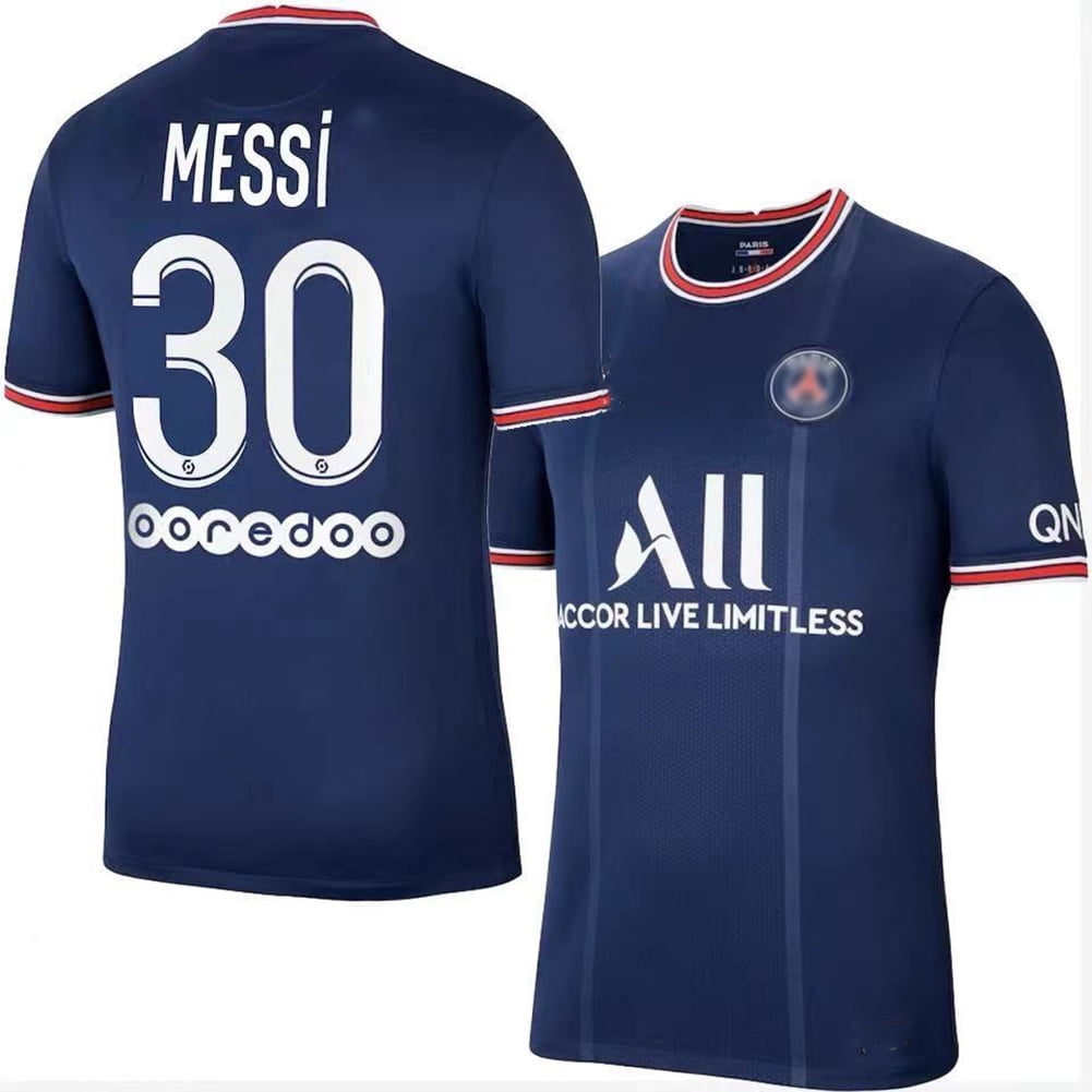 2021/22 PSG Lionel Paris Saint Germain Team Jersey MESSI PSG Sportswear Soccer Football T-shirt S Walmart.com