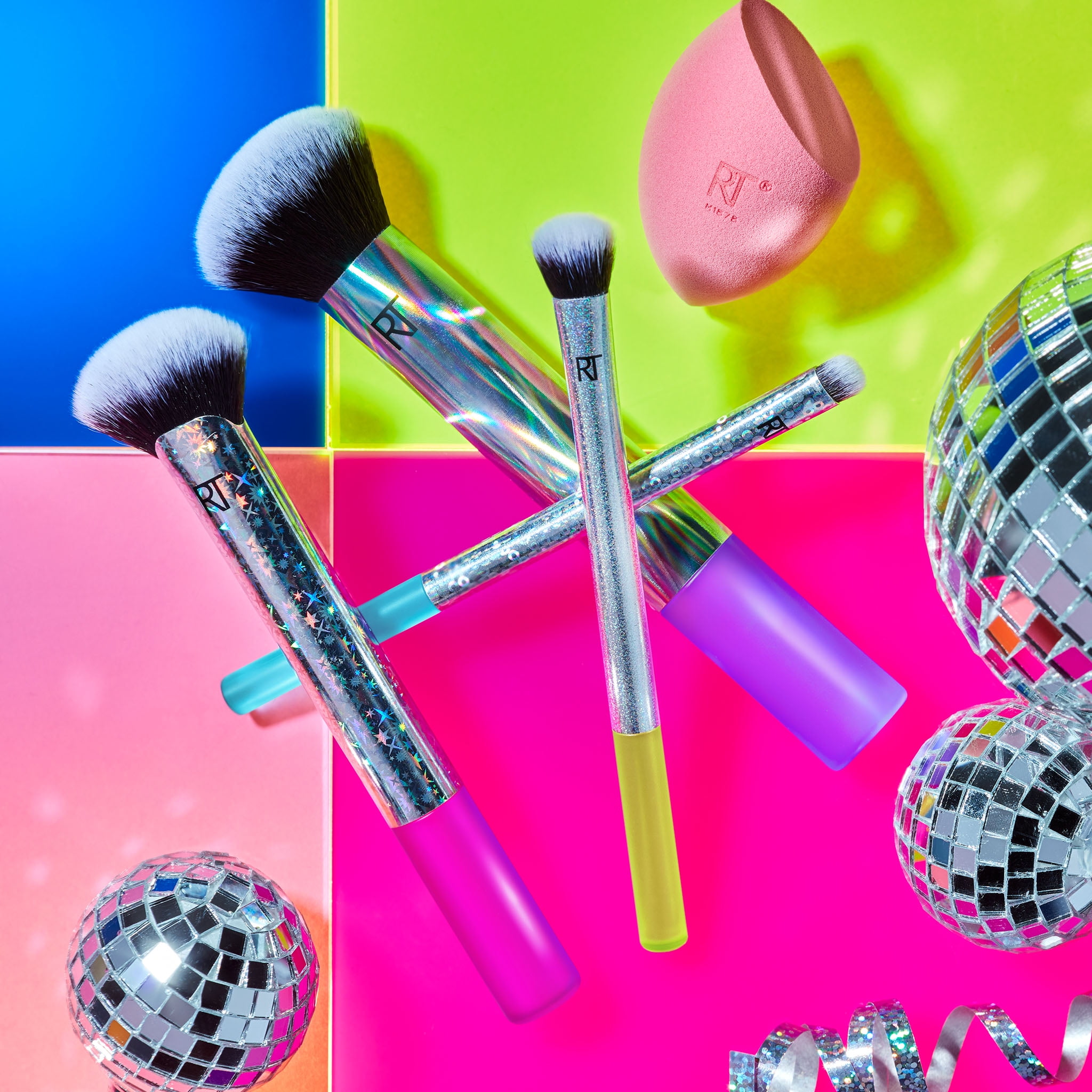 Real techniques neon lights deals makeup brush gift set