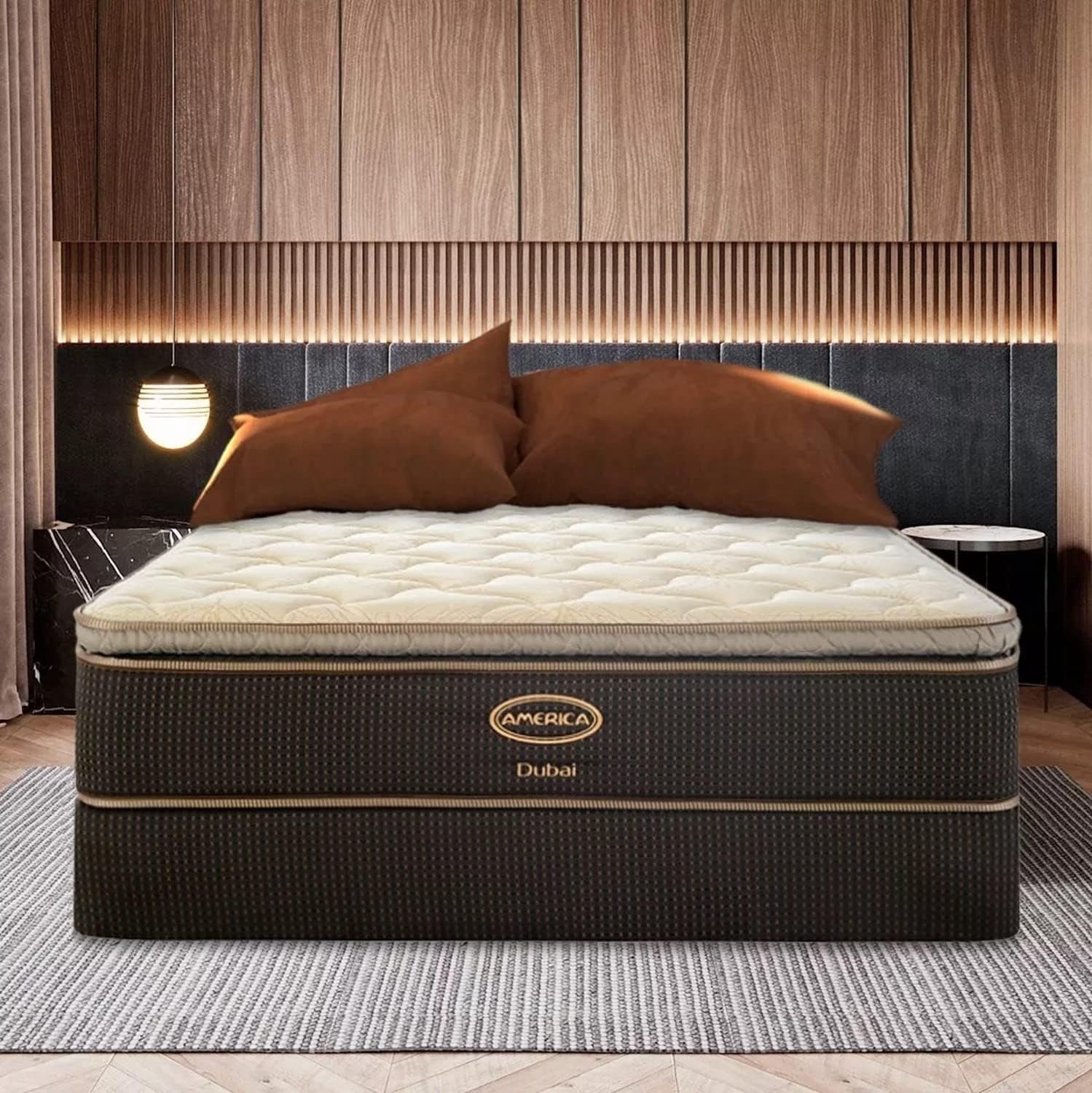 America | Altura 30 cm Memory Colchones America Línea Premium Colchón Queen size Ortopédico Euro Pillow Top Foam