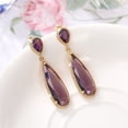 thumbnail image 2 of Qarigey 1 par de pendientes de cobre para mujer, reemplazo portátil, decorativo, bonito, Vintage, para mujer, banquete, gota de agua, joyería Ropa, zapatos y accesorios Miscelánea Púrpura Qarigey AP016181-01, 2 of 6