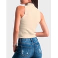 thumbnail image 3 of Blusa básica sin mangas Balam, 0084 (Beige) beige CH Roman Fashion BL-BAL-0084-BEIGE, 3 of 3