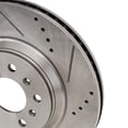 thumbnail image 4 of New Cross-drilled Brake Disc Compatible With Buick Cadillac Chevrolet Allure Super 8 Cyl 5.3L Impala LT 6 Cyl 3.6L Lucerne CXS 8 4.6L 2006-2016 By 41217 55124 60421 580387, 4 of 4