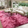 thumbnail image 4 of Janvonne 8x10 Fluffy Area Rug for Bedroom, Modern Shaggy Carpets Fuzzy Rug for Teens Dorm Home Decor Aesthetic, Heavy Duty Non Slip, Tie-dye Dark Red, 4 of 8
