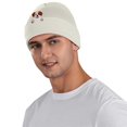 thumbnail image 6 of XIAOCHA Thick Fall‑Winter Beanie for Women，Puppy‑Embroidered Outdoor Skullcap,Beige, 6 of 6