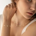 thumbnail image 4 of Gold Color Jewelry Set for Women, Dainty Gold Color  Plated Pearl Necklace and Earring Set with Drop Earrings, Bracelets, Choker Necklace - Wedding Jewelry Gift, 4 of 4