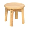 thumbnail image 4 of Taburete de madera Taburete redondo de madera Cómodo taburete de ocio Taburete de pie de madera creativo Taburete de madera maciza para apartamento altura 25cm, 4 of 8