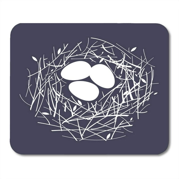 JSDART Easter White Bird Cozy Nest Silhouette Spring Mousepad Mouse Pad Mouse Mat 9x10 inch