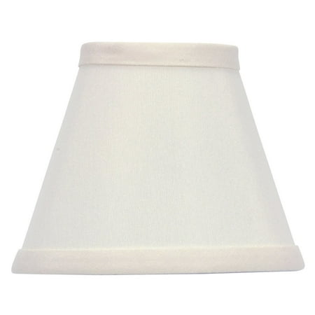 

5 Inch Set of 2 White Silk Type Chandelier Lamp Shade Clips Onto Bulb