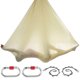 thumbnail image 1 of 5*2.8m Aerial Silks Set Yoga Swing Hammock Equipment Anti-Gravity Inversion Belt for GYM Home Aerial Dance Flying YogaBlack He Qiyong unisex, 1 of 1
