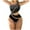 Black, variant on BeAi Cute Swimsuits One Piece Girls Bathing Suit for Women Tankini Womens Plus Swimwear 2025 Beachwear Women 2025 Ruffled V Neck Lace Up Previous Orders