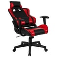 thumbnail image 3 of Flash Furniture X20 Reclining Gaming Chair Racing Office Ergonomic PC Adjustable Swivel Chair with Adjustable Lumbar Support, Black/Red LeatherSoft, 3 of 5