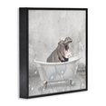 thumbnail image 2 of Stupell Industries Rustic Lodge Baby Hippo Bath Time Black Framed Giclee Art, 17 x 17, by Kim Allen, 2 of 7