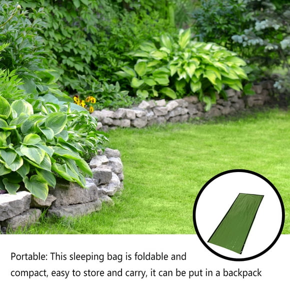 VONKY Outdoor Sleep Bag Thermal Adults Sleeping Sack Camping Backpacking Foldable Envelope Aluminum Film Pad Tourist 200x90cm Without Bag