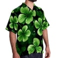 thumbnail image 2 of Saint Patrick's Day Men's Short Sleeve Casual Printed Button Down Beach Shirts - Summer Fashion Tops, 2 of 6