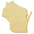 thumbnail image 1 of Package of 1, Medium 11.75" x 12" x 1" Baltic Birch Plywood Wisconsin State Wood Cutout for Art and Craft Project, Made in USA, 1 of 1