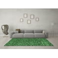thumbnail image 3 of Ahgly Company Indoor Rectangle Abstract Emerald Green Modern Area Rugs, 3' x 5', 3 of 4