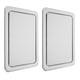 thumbnail image 4 of Tapa de basura rectangular empotrada de acero inoxidable cepillado, 2 unidades, para gabinetes de cocina, ocultando ojales., 4 of 6
