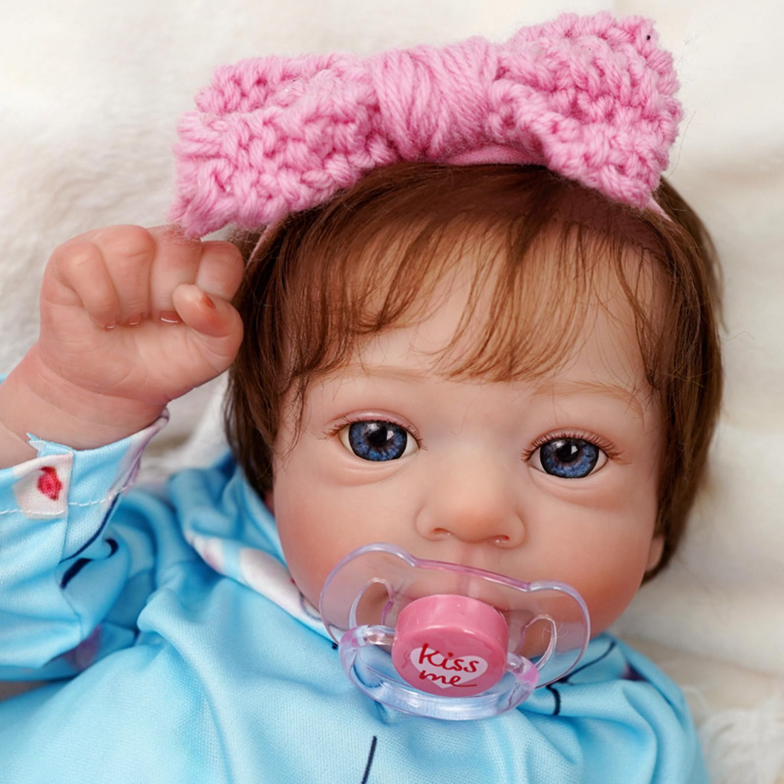 Lifelike Reborn Baby Dolls 17" Cloth Body Newborn Doll Girl that Look Real for ages 3+ Year Kids