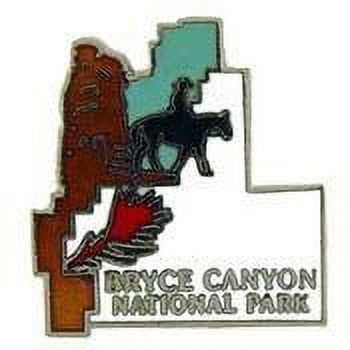 Bryce Canyon National Park PIN MAP of Bryce Canyon High Quality Licensed Original Lapel PIN - 1