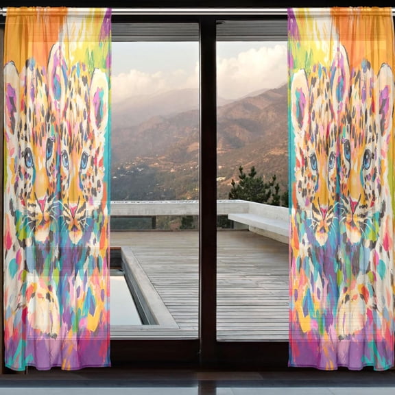 BZSMCE Curtains 110/118 Inch Long French Curtains Enchanted Sunflower Roses Print For Farmhouse Bedroom Curtains Window Curtain Set 2