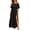 Black Dresses for Women, variant on Ygbgbb Women Off‑Shoulder Ruffled Maxi Dress, Short Flutter Sleeve Smocked Waist High Side Slit Dress for Beach Wedding Guest and Party Events Mint Green S