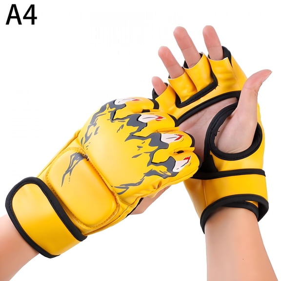 BESTSKY Boxing Gloves For Men Women PU Karate Muay Thai Free Fight MMA Sanda Training Youth Adults Kids Equipment