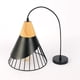 thumbnail image 2 of Lámpara colgante vintage, lámpara de techo industrial con diseño de metal y madera en luces colgantes Pantalla 27 Lámpara de pared para comedor cocina, negro |JUNJUN, 2 of 5