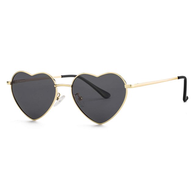Gafas de Sol Polarizadas en Forma de Corazón para Mujer Doradas Gleyemor