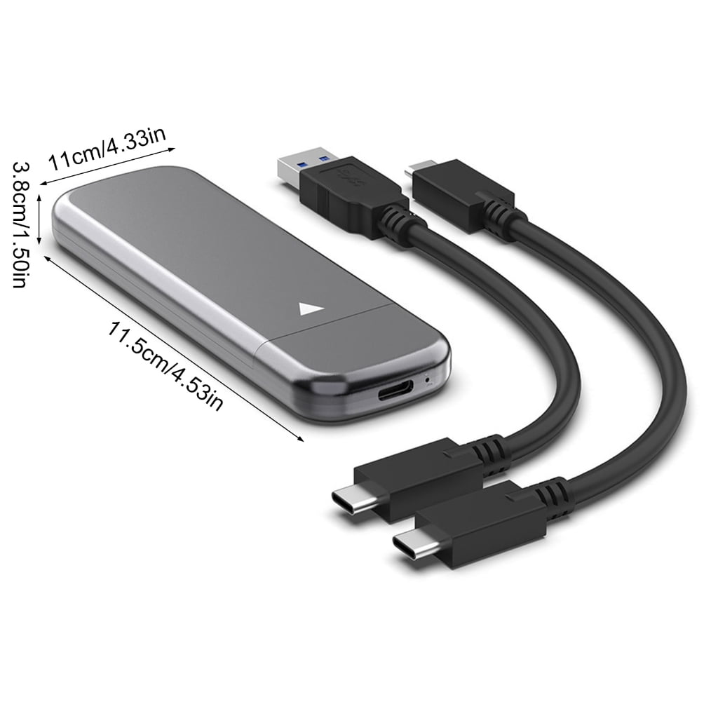 AOOOWER M.2 NVMe Solid Disk Enclosure Supports 10Gbps Fast Speed Data Transfer Aluminum