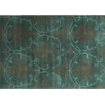 thumbnail image 1 of Ahgly Company Machine Washable Indoor Rectangle Abstract Turquoise Blue Contemporary Area Rugs, 8' x 12', 1 of 4