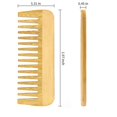 thumbnail image 4 of Peine de bambú de dientes anchos para desenredar el cabello rizado, tamaño viaje, seguro para cabello mojado con agarre suave., 4 of 5