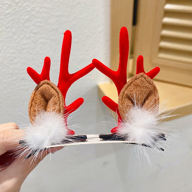 Diadema De Navidad Alce Pelota De Felpa Linda Y Pequeña Accesorios