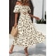 thumbnail image 2 of Vestido PRETTYGARDEN de cuello cuadrado con mangas abullonadas y fruncido, talla S, 2 of 8