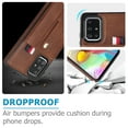thumbnail image 4 of for Samsung Galaxy A51 4G Case Wallet with Slide Credit Card Holder, Flip Premium PU Leather Hidden Kickstand Classic Retro Heavy Duty Protective Cover for Samsung Galaxy A51 4G,Brown, 4 of 8