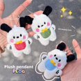 thumbnail image 1 of 3 piezas de babero de peluche de dibujos animados Pacha Dog colgante de bolso escolar para niña muñeca creativa de peluche, 1 of 7