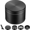 thumbnail image 1 of 4-layer2" Herb Grinde, Zinc Alloy Manual Grinder, Smoke Grinder Spice Grinder 2" Spice Herb Grinder Black, 1 of 5