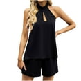 thumbnail image 1 of Birdeem Blouse Sans Manches à Col Rond Couleur Unie Mode Décontractée Printemps et Été pour Femmes, 1 of 8