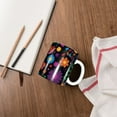 thumbnail image 4 of Yiaed Colorful Floral2 Print Ceramics Coffee,Large Handle Design,Extra Large Tea and Coffee Cup for Office and Home Mugs, 4 of 6