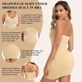 thumbnail image 3 of COMFREE Women Shapewear Slips Halter Dress with Built in Bra Tummy Control Full Slips Adjustable Strap, 3 of 7