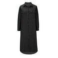 thumbnail image 7 of Mrat Women's Button Denim Long Shirt Dress Long Sleeve Lapel Collar Dress Plus Size Maxi Jean Dresses with Pockets 2024 Fall Trendy S-16 Black L, 7 of 7