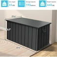 thumbnail image 2 of Multi-Purpose 190-Gallon Deck Box - Lockable Steel Cabinet for Packages, Pool Supplies & Patio Storage, Grey, 2 of 8