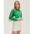 thumbnail image 5 of Zeagoo Womens Button Up Shirt Loose Drop Shoulder Blouses Long Sleeve Soft Office Dress Collar Shirt with Pockets, 5 of 6
