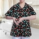 thumbnail image 1 of Camiseta exfoliante con cuello en V para mujer, ropa de trabajo, uniforme de trabajo de enfermera transpirable, camiseta exfoliante de enfermería para Negro, 1 of 10